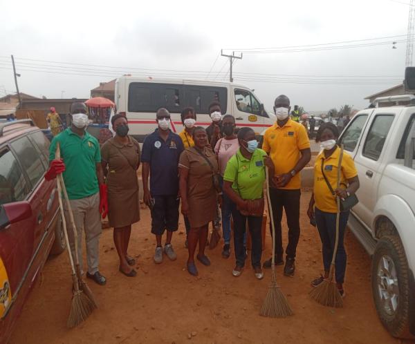 A CLEAN-UP EXERCISE HELD AT APUTUOGYA MARKET 
