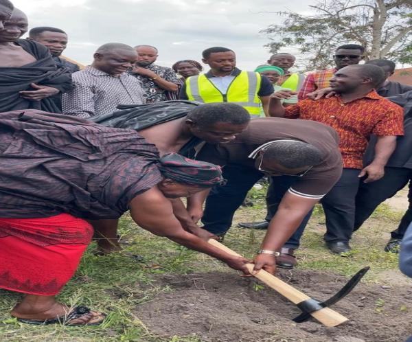 SOD-CUTTING OF THE REHABILITATION OF CLASSROOM BLOCK, OFFICE, STORE AND STAFF COMMON ROOM AT TETREEFU AND AKOKOFE