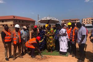 SOD CUTTING ON THE CONSTRUCTION OF THE MODERN APUTUOGYA MARKET AND LORRY PARK